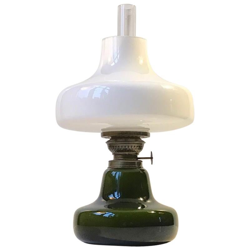 Green Oline Oil Table Lamp from Fog & Mørup, Denmark, 1960s