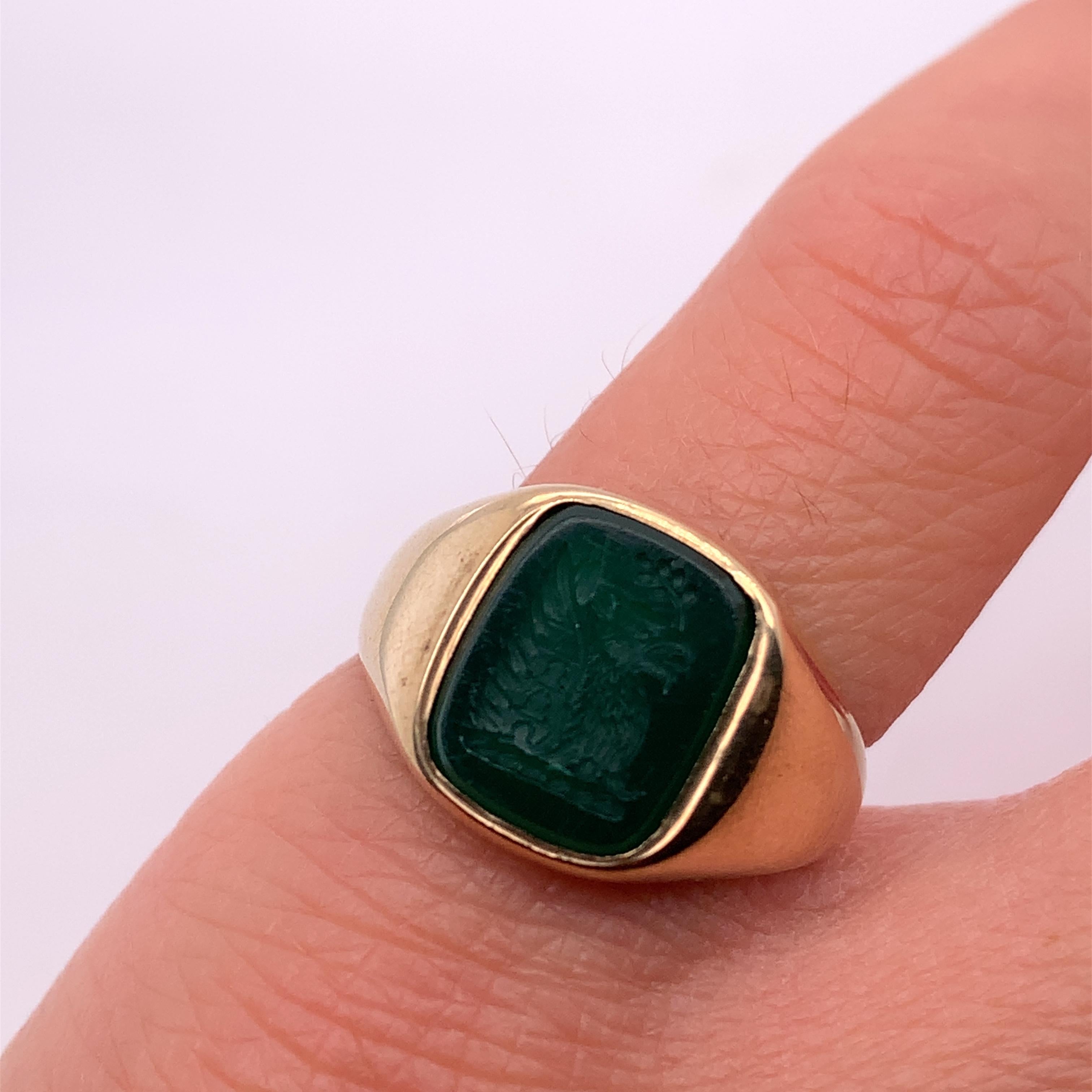 art deco signet ring