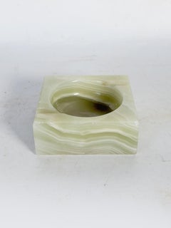 Green onyx ashtray, France, 1950