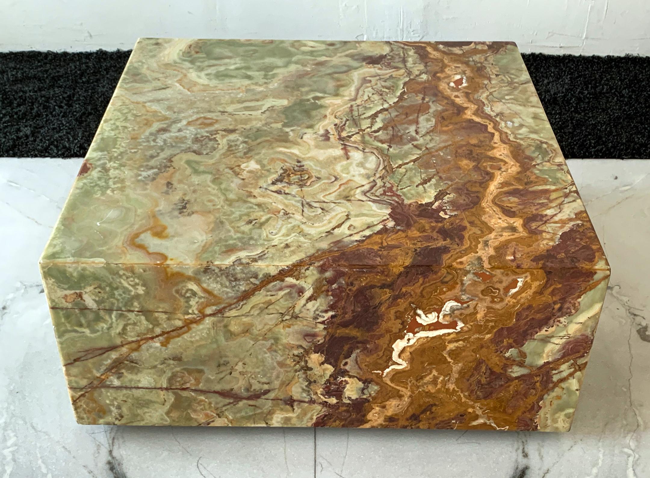 Green Onyx Coffee Table, 1970s 4