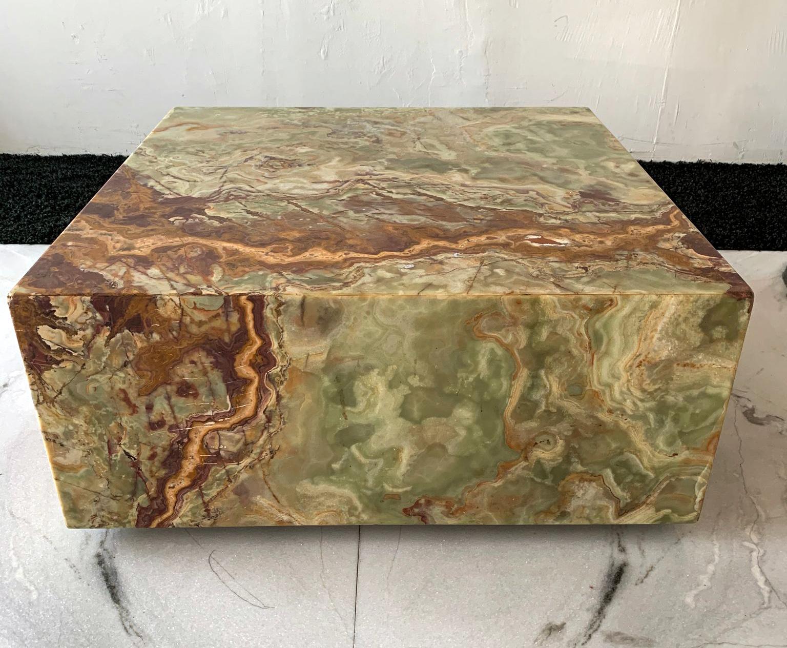 Late 20th Century Green Onyx Coffee Table, 1970s