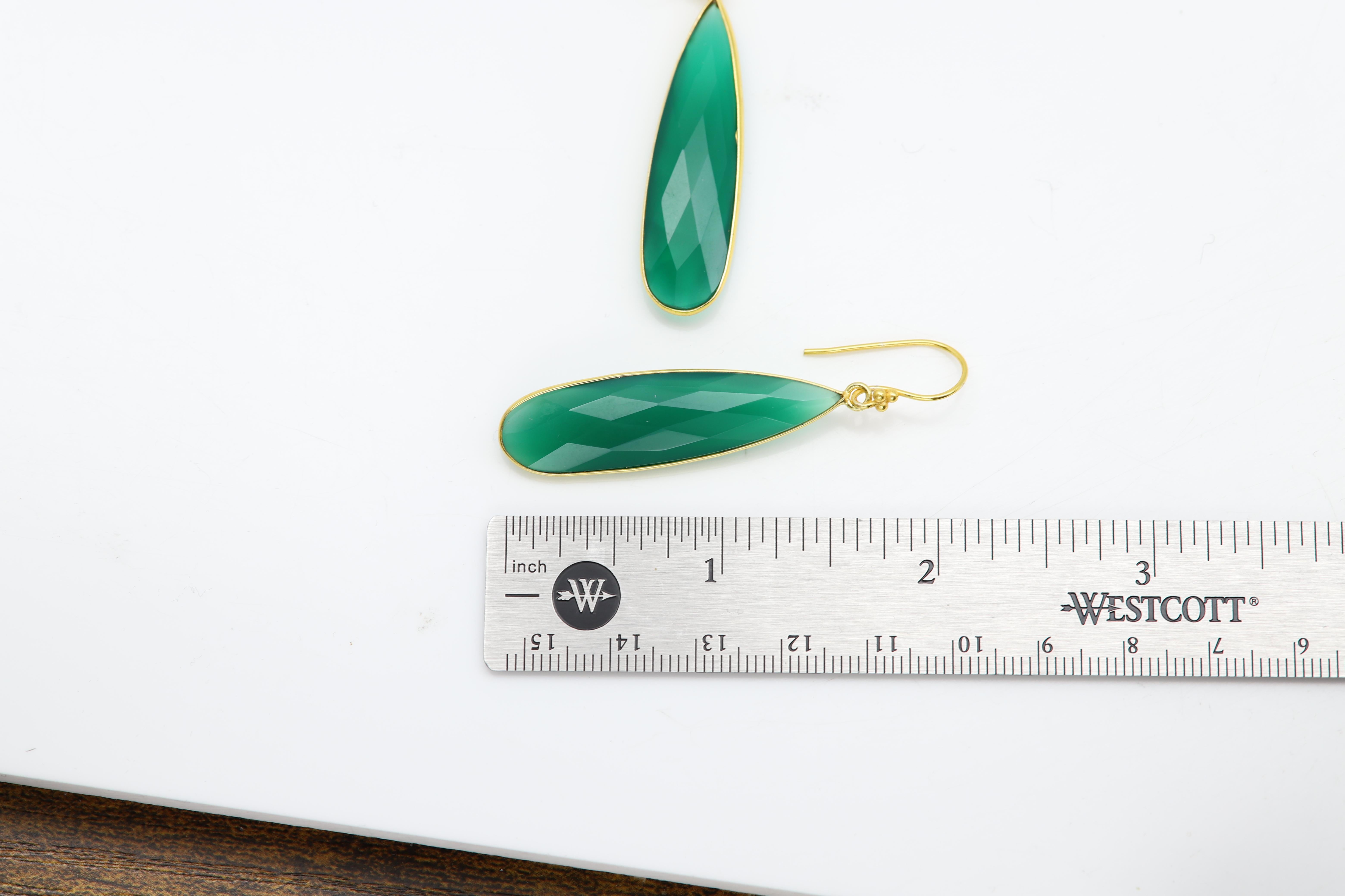 Green Onyx Dangle Earrings Sterling Silver Chandelier Earring 4