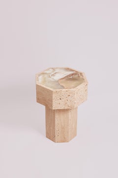 Table d'appoint Gisele en onyx vert du Studio Gaia Paris