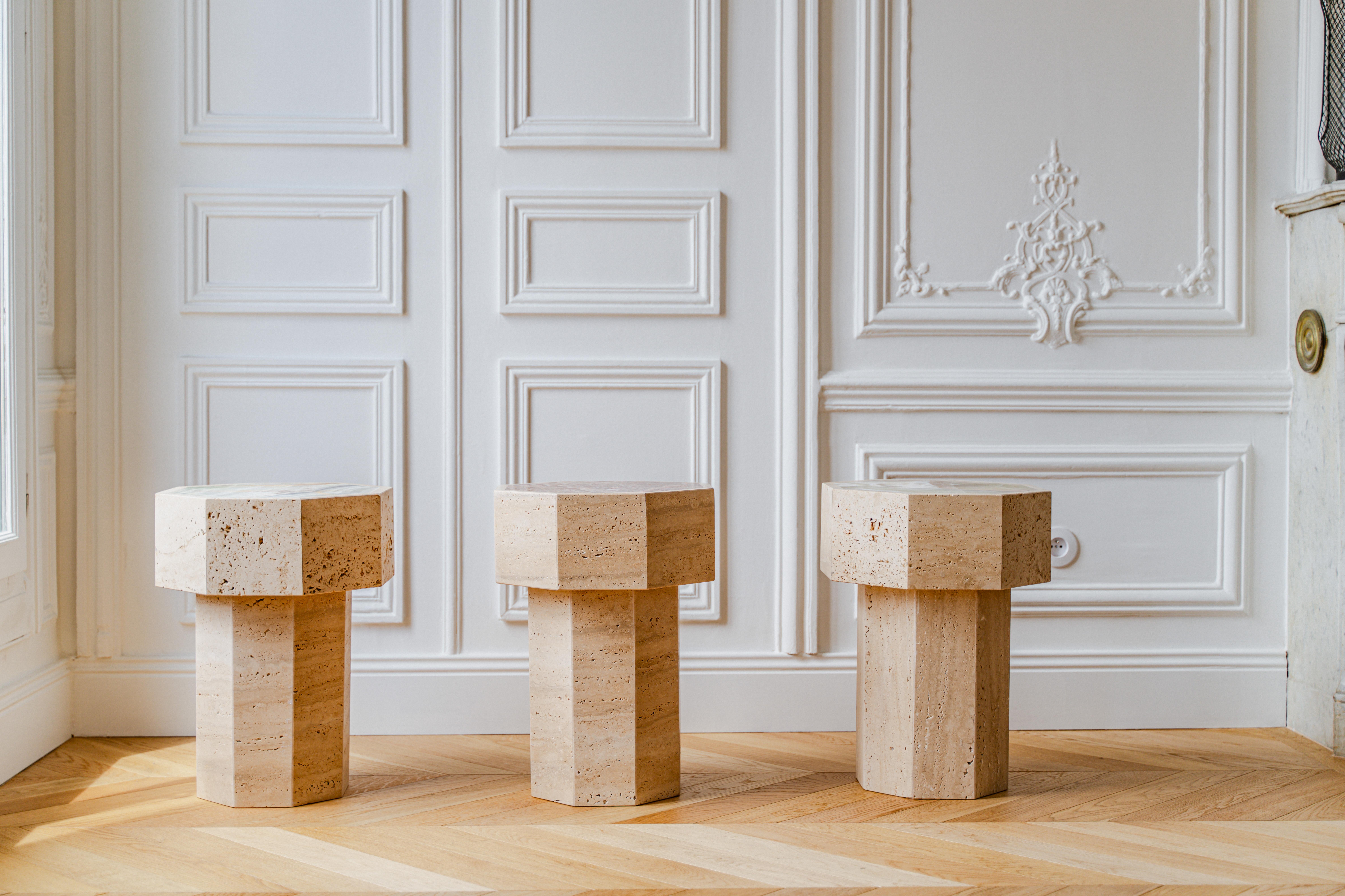 Table d'appoint Gisele en onyx vert du Studio Gaia Paris en vente 1