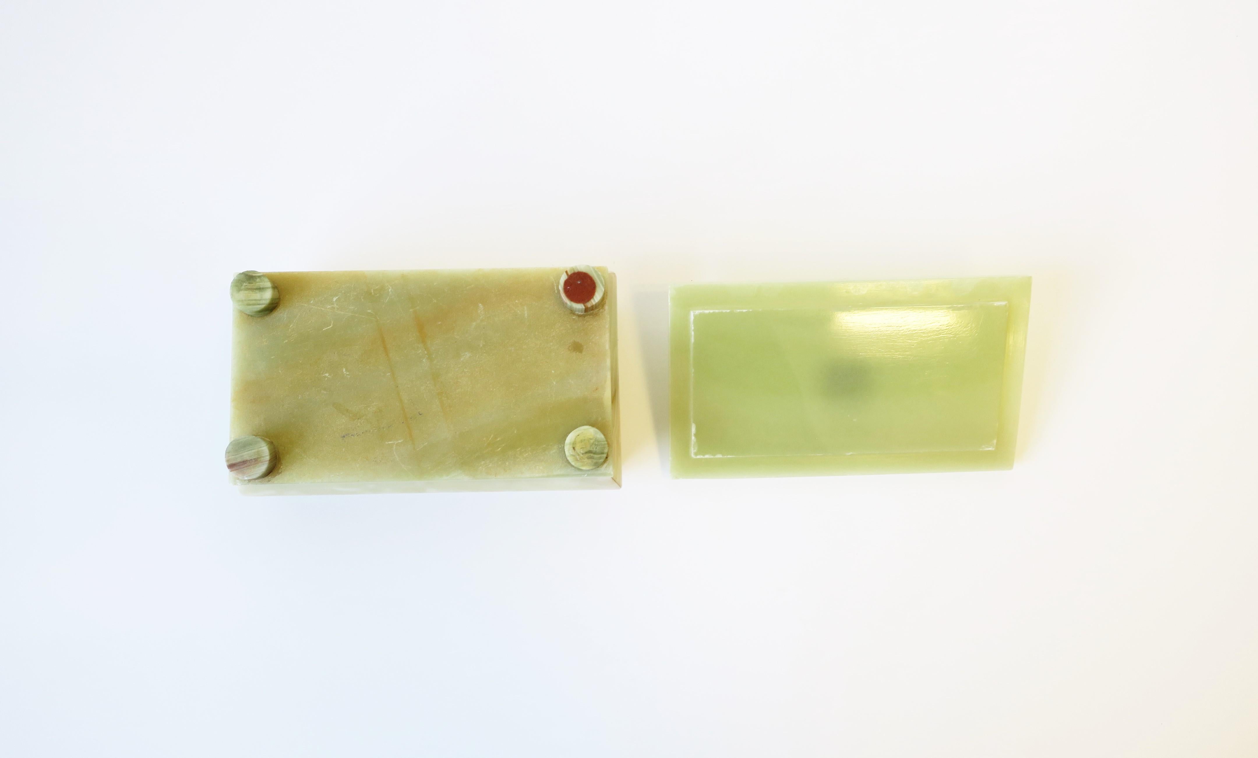 Green Onyx Marble Jewelry or Decorative Box 10