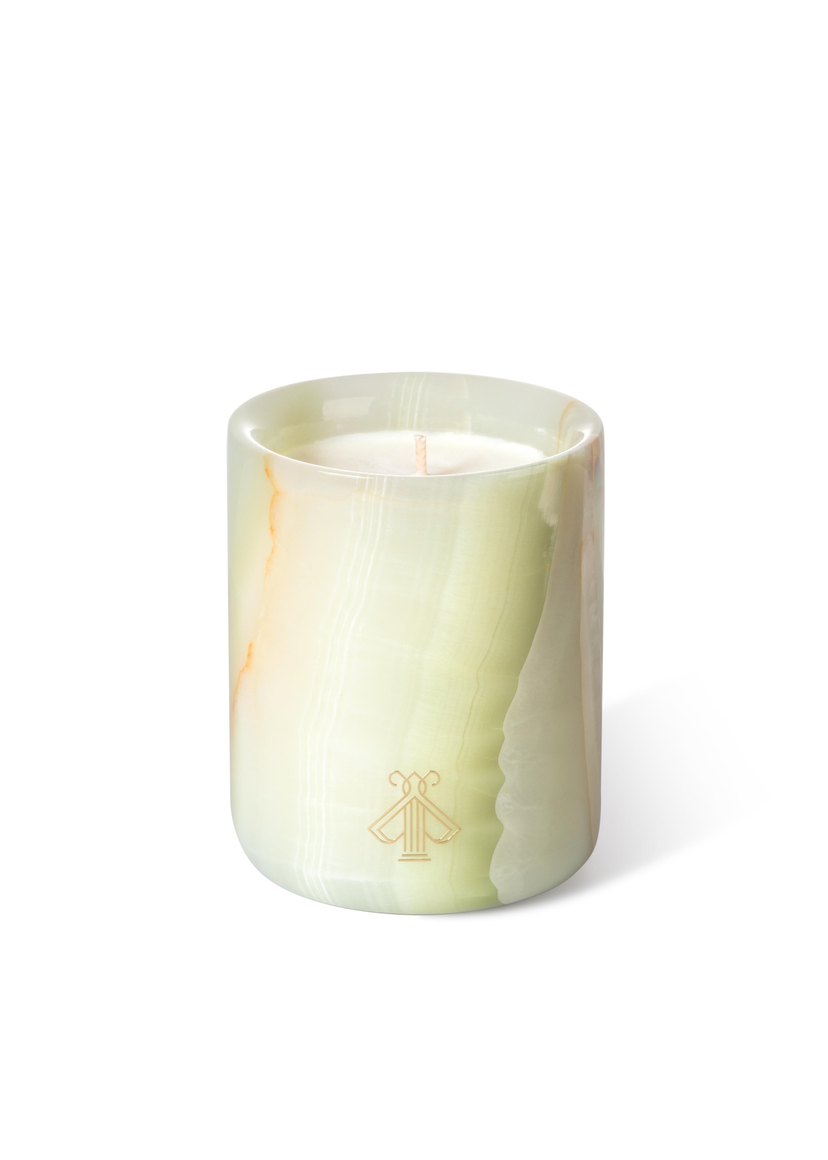 European Green Onyx Scented Candle For Sale