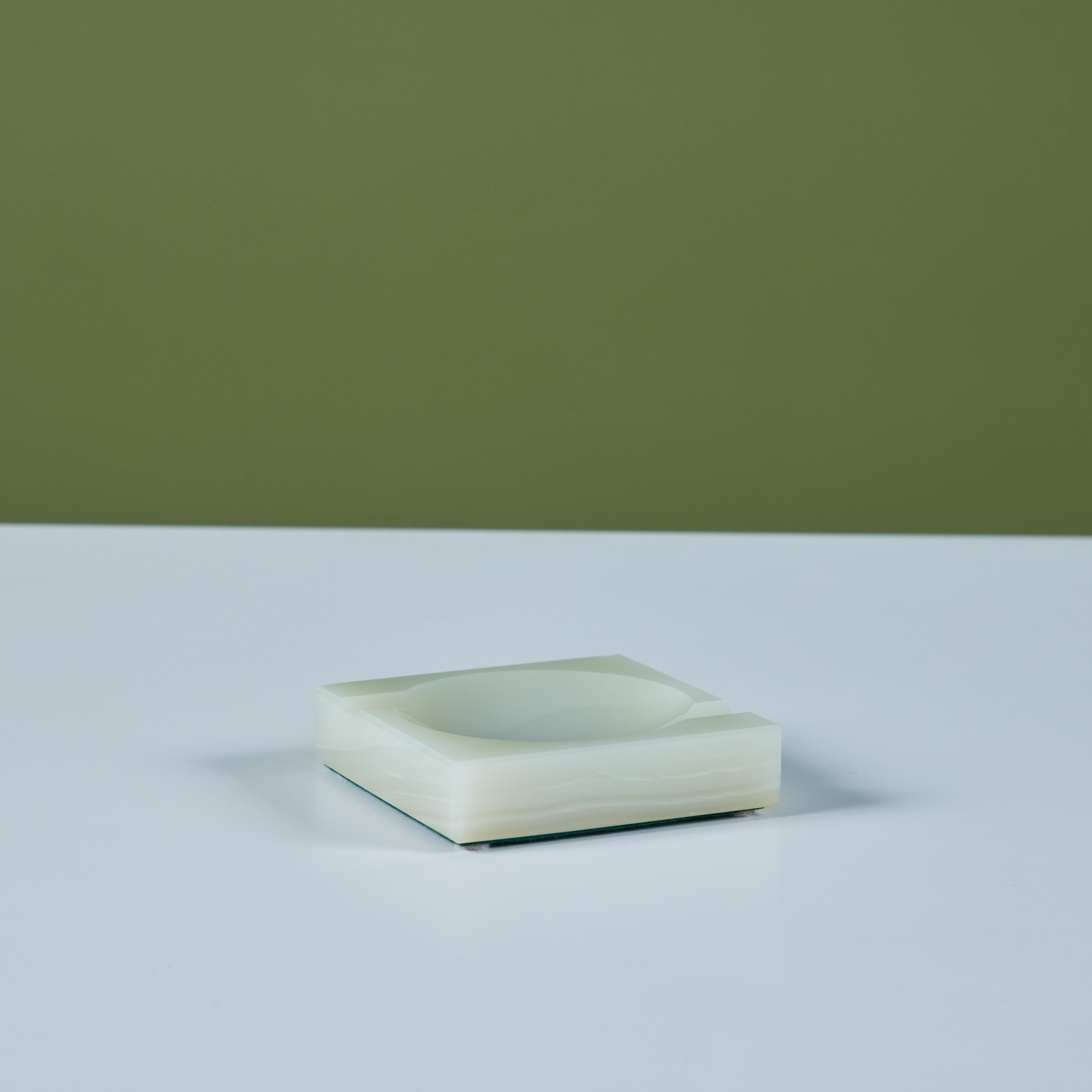 American Green Onyx Square Ashtray
