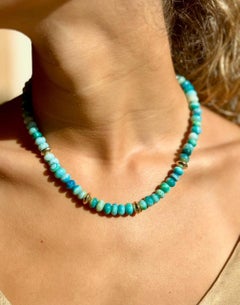 Green Opal and  Gold Necklace