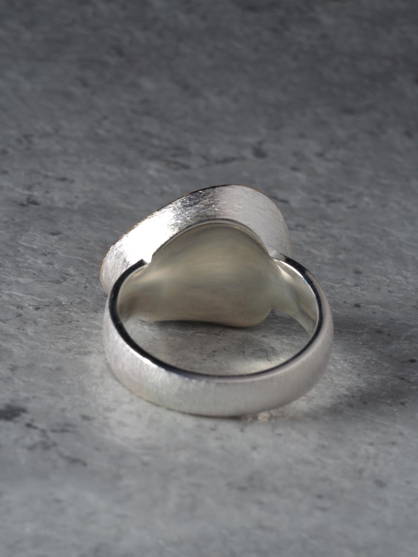 Grüner Opal Silber Ring Natürlicher Australischer Edelstein Weihnachtsgeschenk im Angebot 8