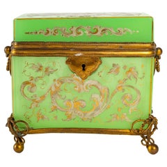 Green Opaline Box, 19th Century