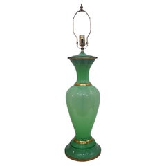 Lampada in vetro opalino verde