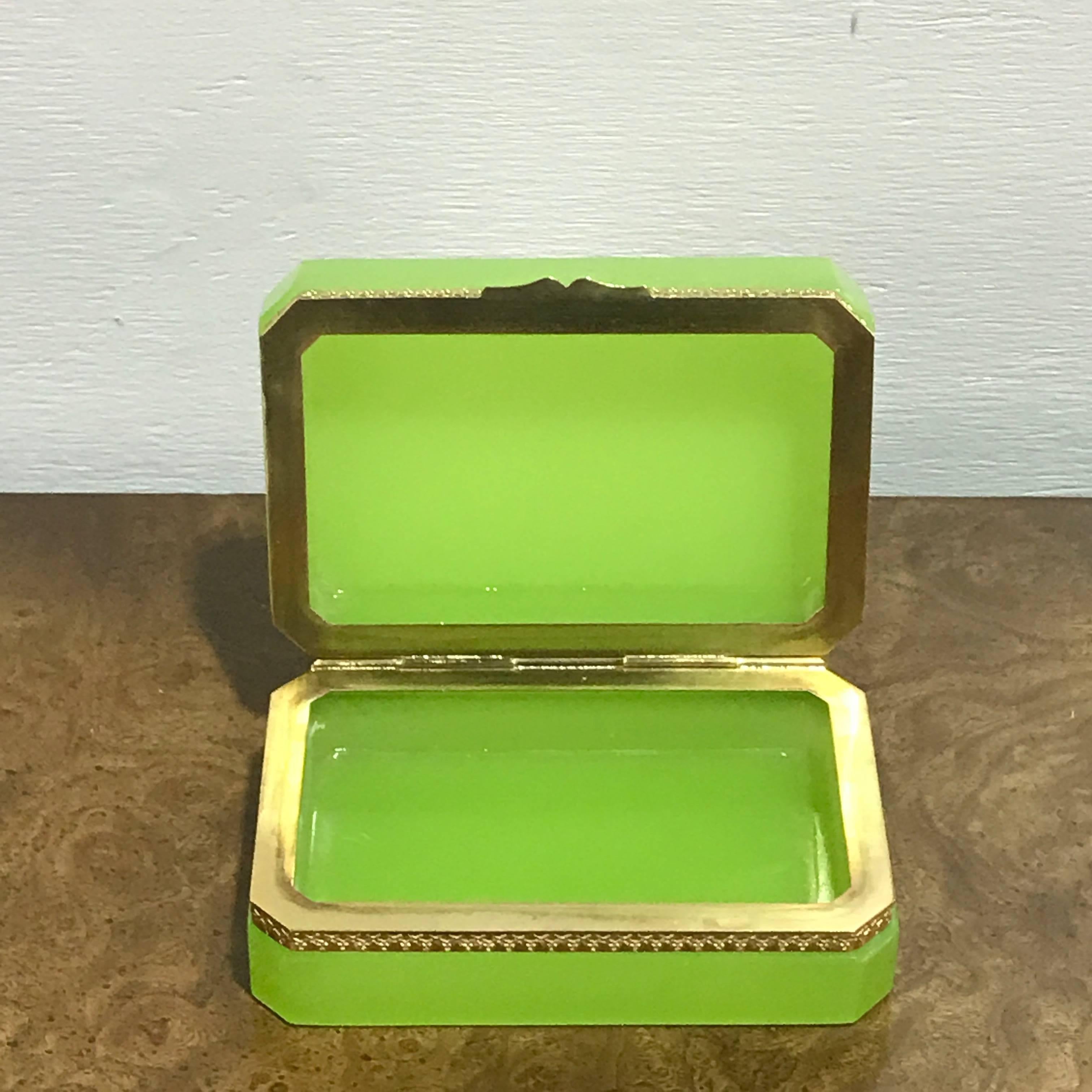 Green Opaline Ormolu-Mounted Box 1