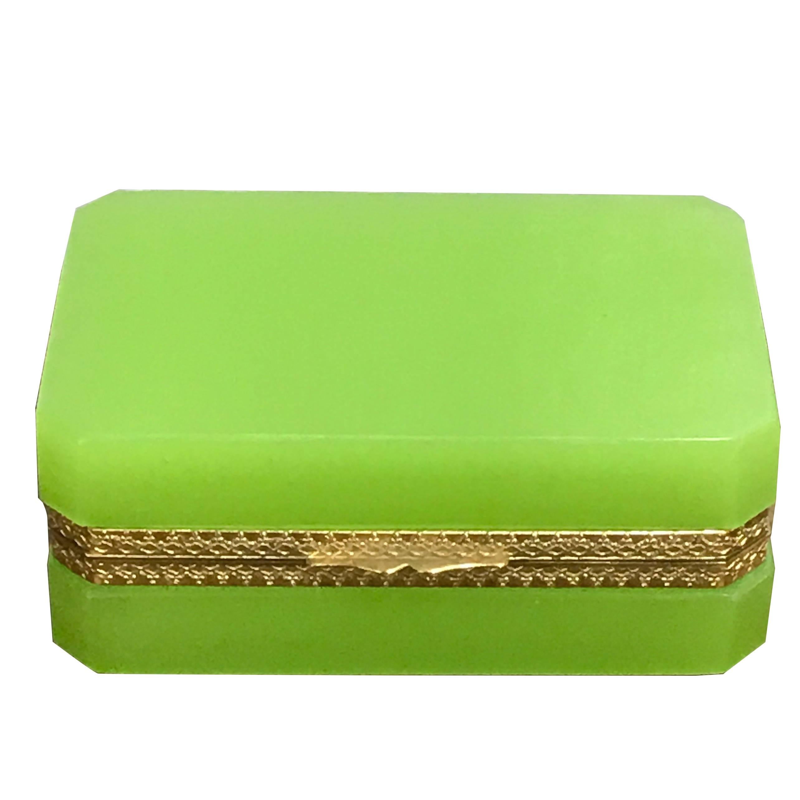 Green Opaline Ormolu-Mounted Box