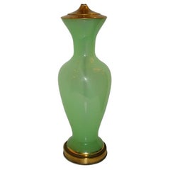 Green Opaline Table Lamp