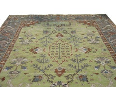 Green Oushak Area Rug