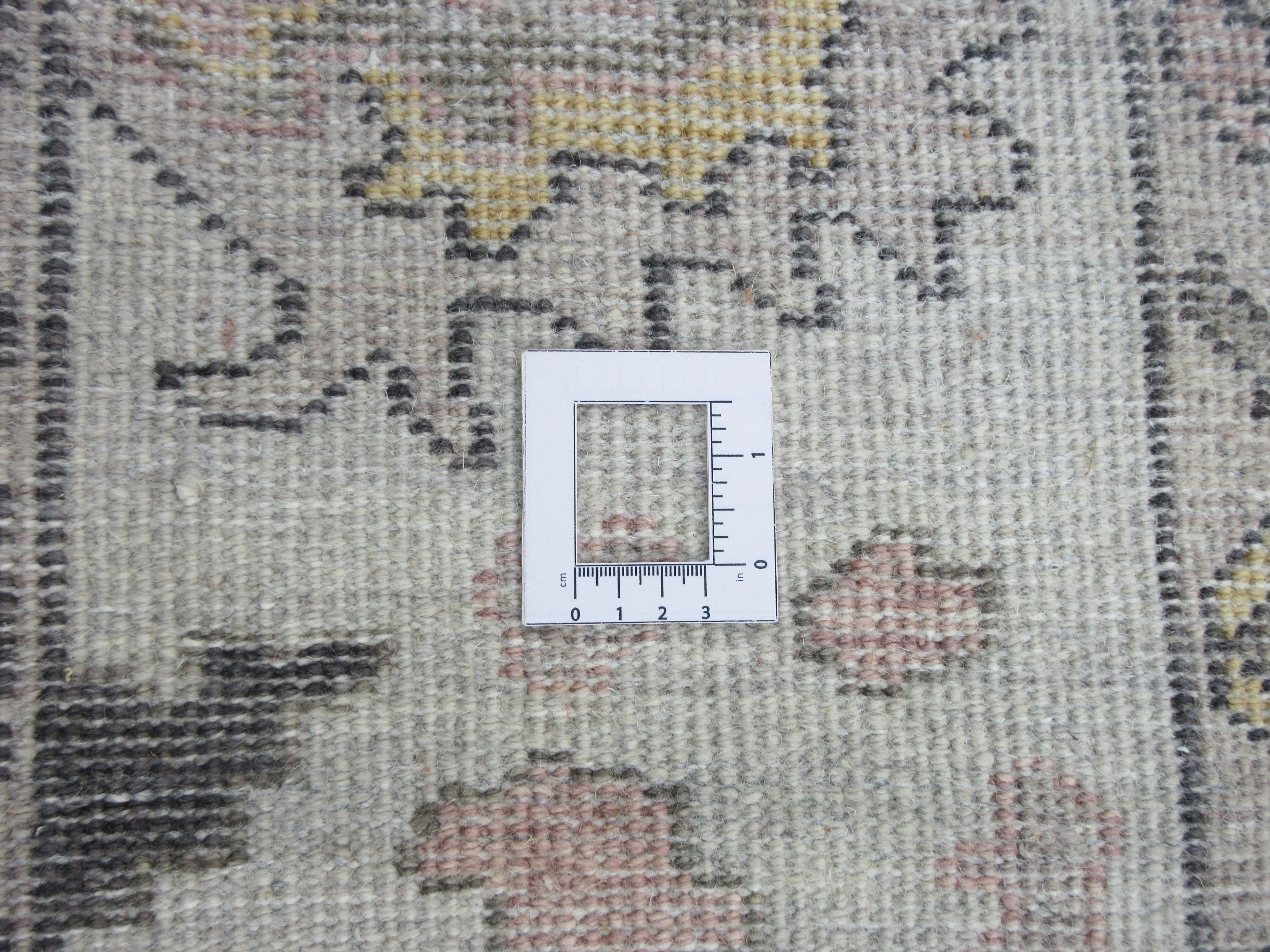 Wool Green Oushak Area Rug For Sale