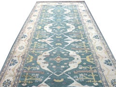 Green Oushak Gallery Runner