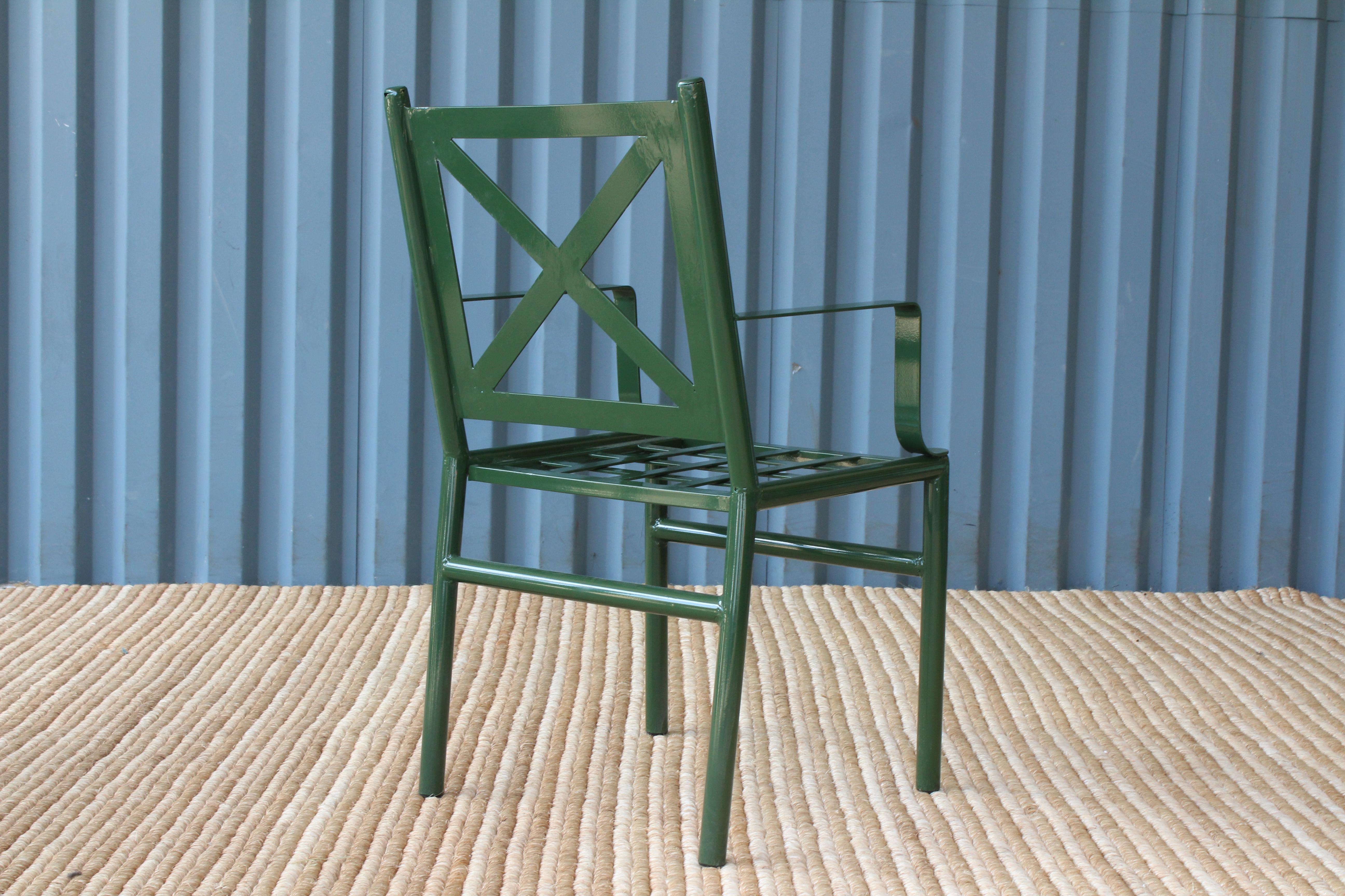 Green Outdoor Metal Patio Chairs, 16 Available 3