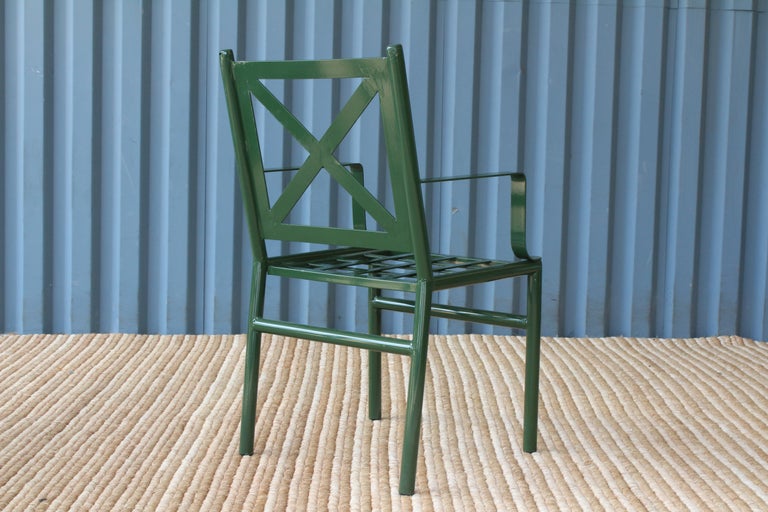 Green Outdoor Metal Patio Chairs, 16 Available at 1stDibs green metal