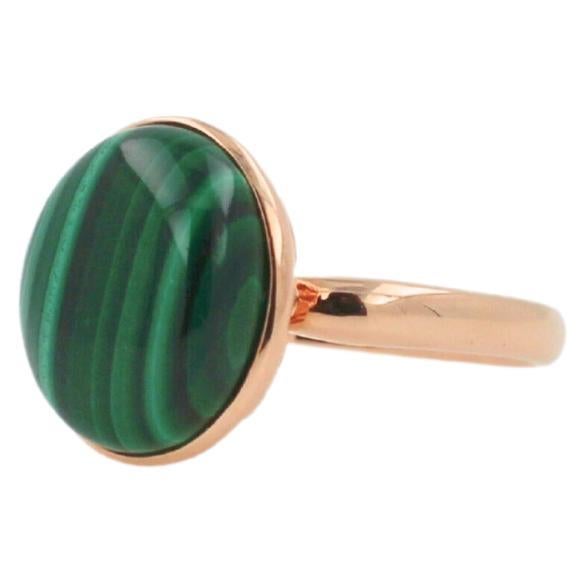 Green Oval Malachite Gemstone Cabochon Solitaire Fashion 14K Rose Gold Ring
14K Rose Gold
Green Malachite Cabochon Gemstone
Size 6 - Resizable