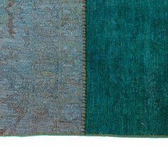 Green Overdyed Wool Rug - 9'11" x 14'4"