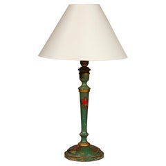 Vintage Green Chinoiserie Table Lamp