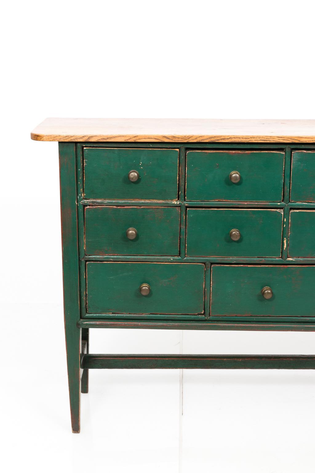 Late 20th Century Green Painted English Sideboard, circa 1990s