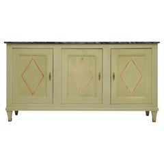 Green Painted French Antique Buffet