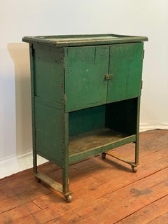 Green Painted Industrial Rolling Tool Cabinet