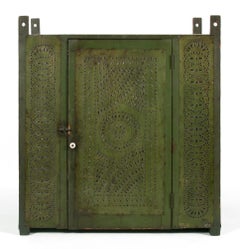 Green Painted Pennsylvania Hanging Pie Safe, ca 1850-1880