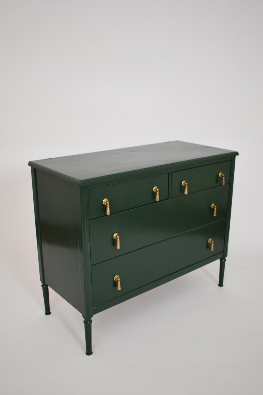 Cómoda de chapa pintada de verde, años 60. en Excelente estado para la venta en Lisboa, PT