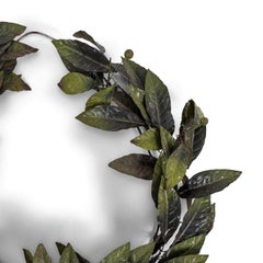 Green Painted Vintage Tole Wreath