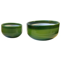 Vintage Green Palet Snack and Salat Bowl by Michael Bang for Holmegaard, 1970s