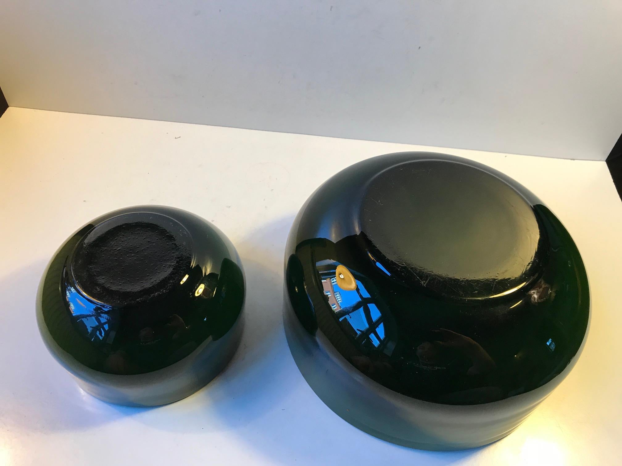 Green Palet Snack and Salat Bowl by Michael Bang for Holmegaard, 1970s In Good Condition For Sale In Esbjerg, DK