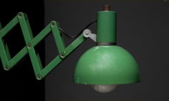 Lampe Pantographe verte, Italie, vers 1950