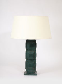 Green Parchment Lamp, France 1950's