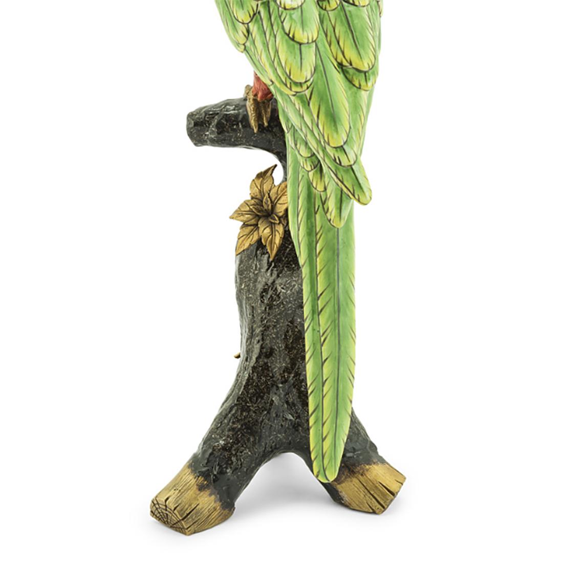 Contemporary Green Parrot Sculpture Candleholder For Sale