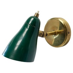 Green Perforated Wall Lamp by Jacques Biny