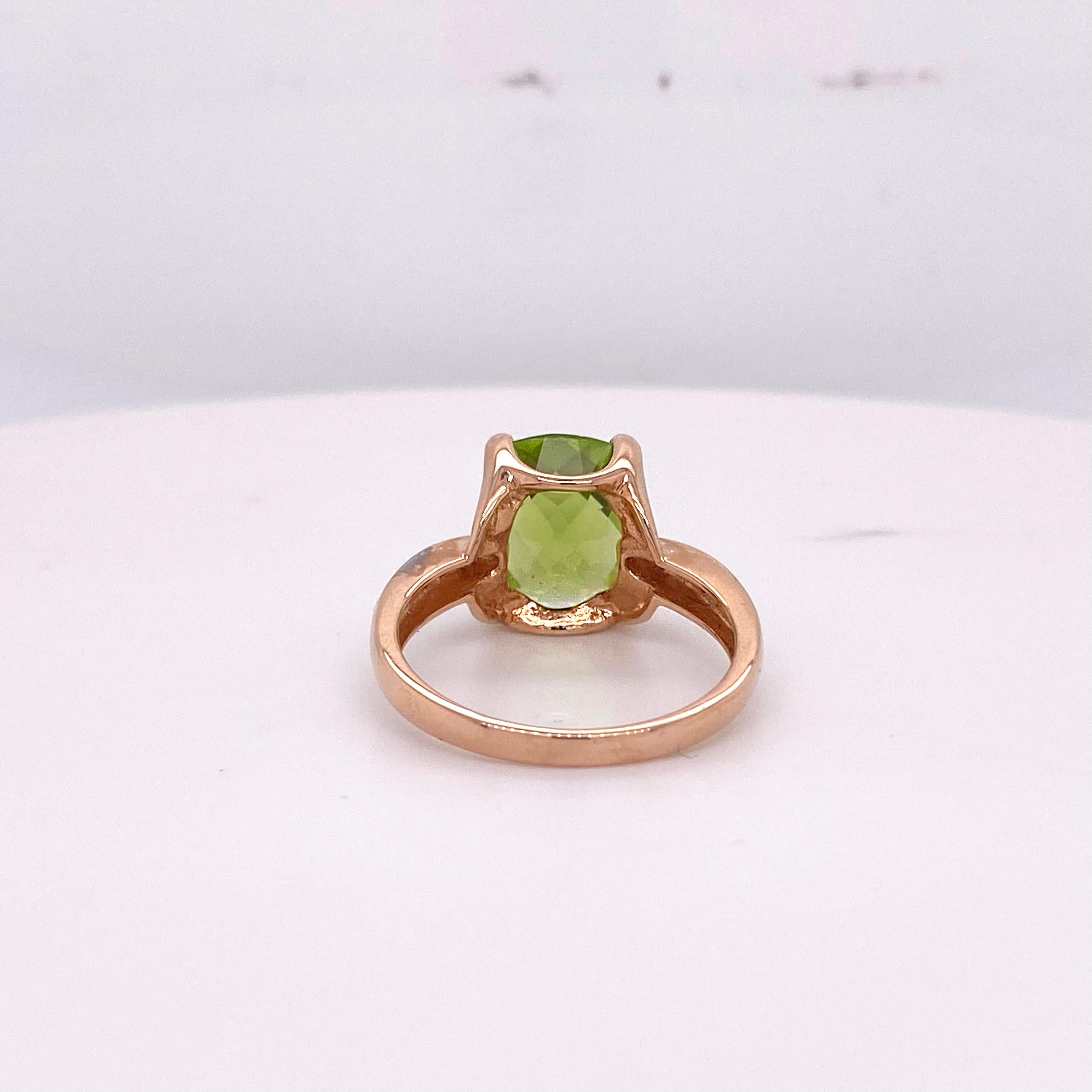 genuine peridot ring