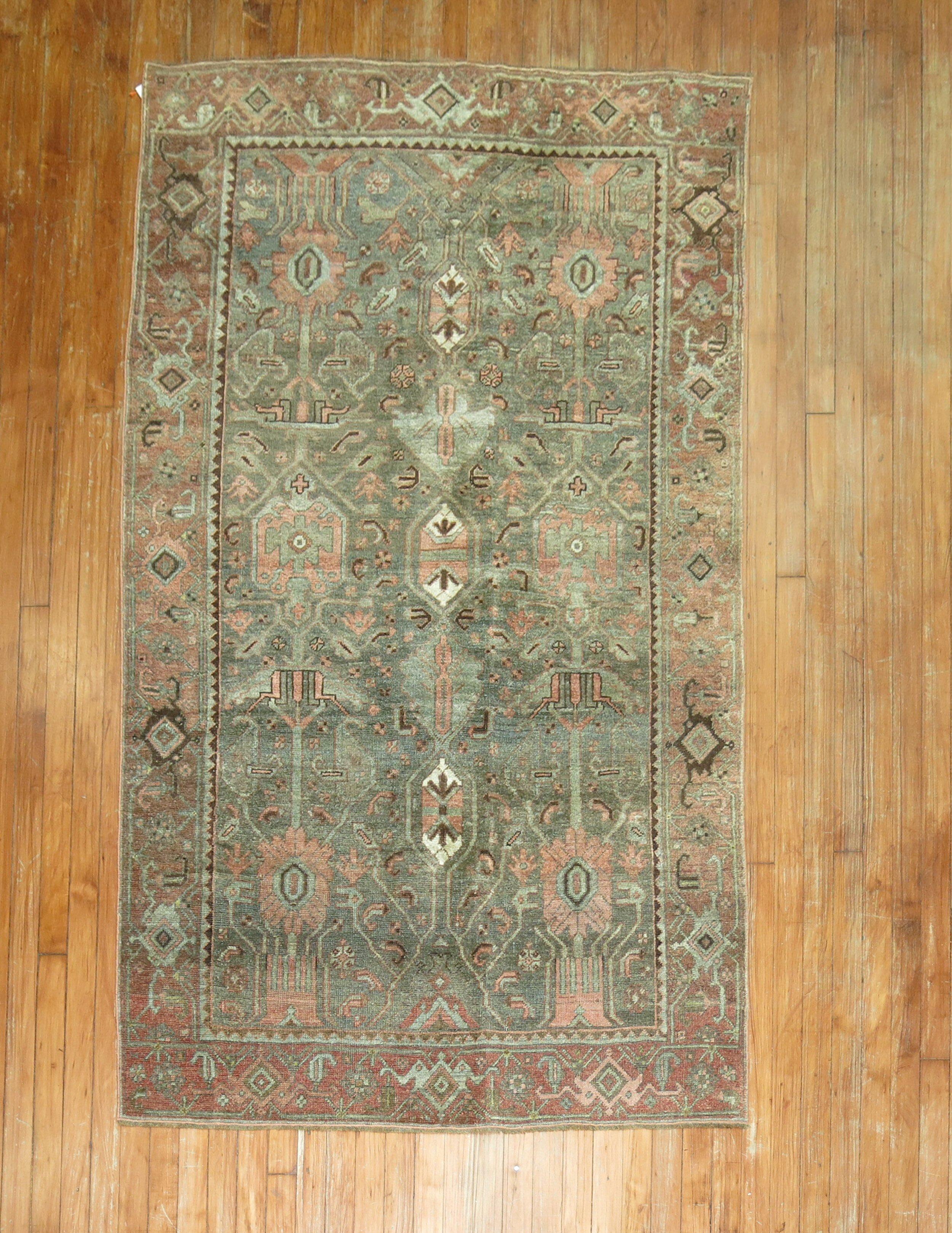 an early 20th Century Persian Bidjar Accent size rug .

Measures: 4'1'' x 6'9''.