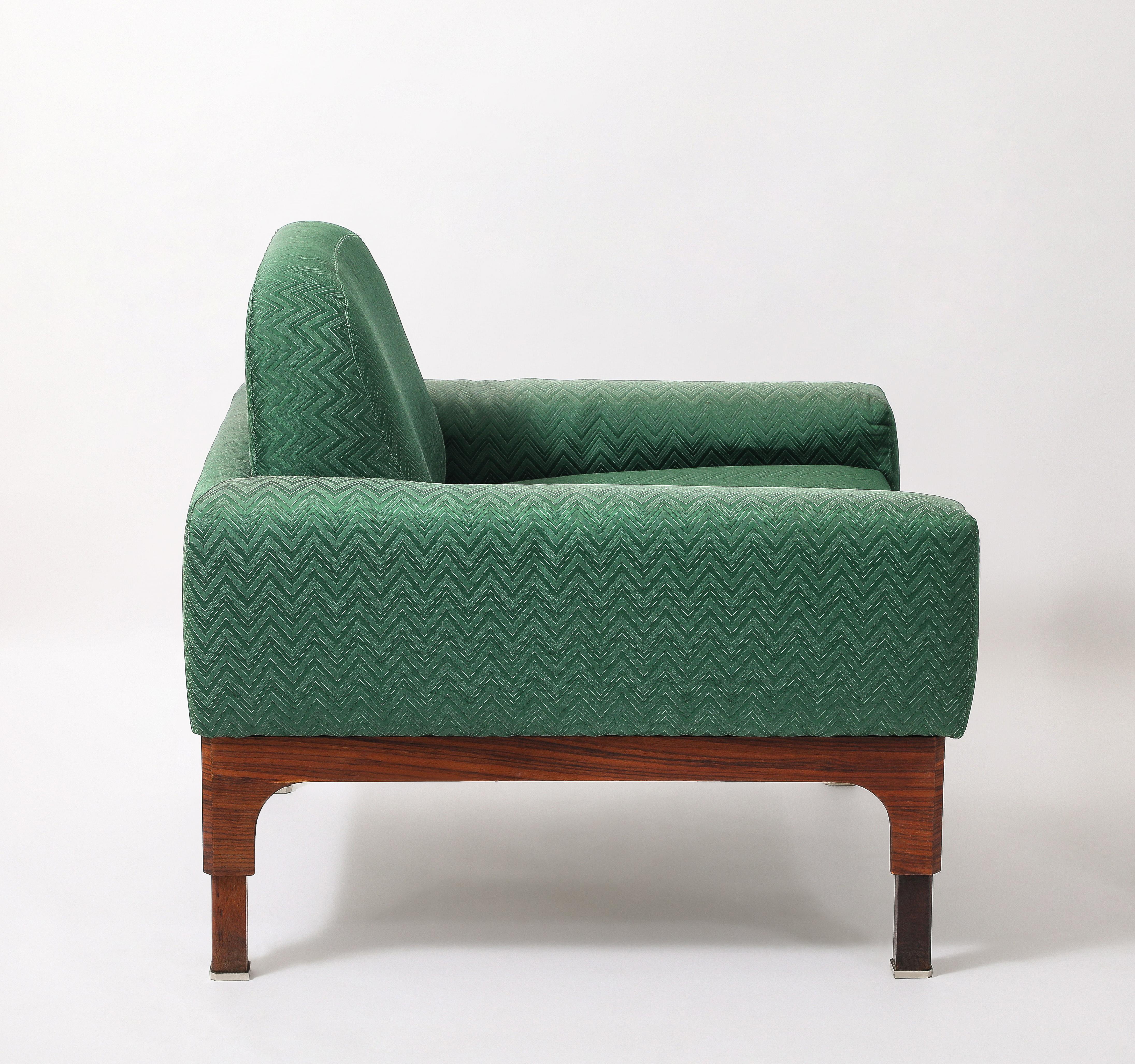 Grüne Piero Ranzani Sessel, Italien 1950er Jahre im Angebot 3