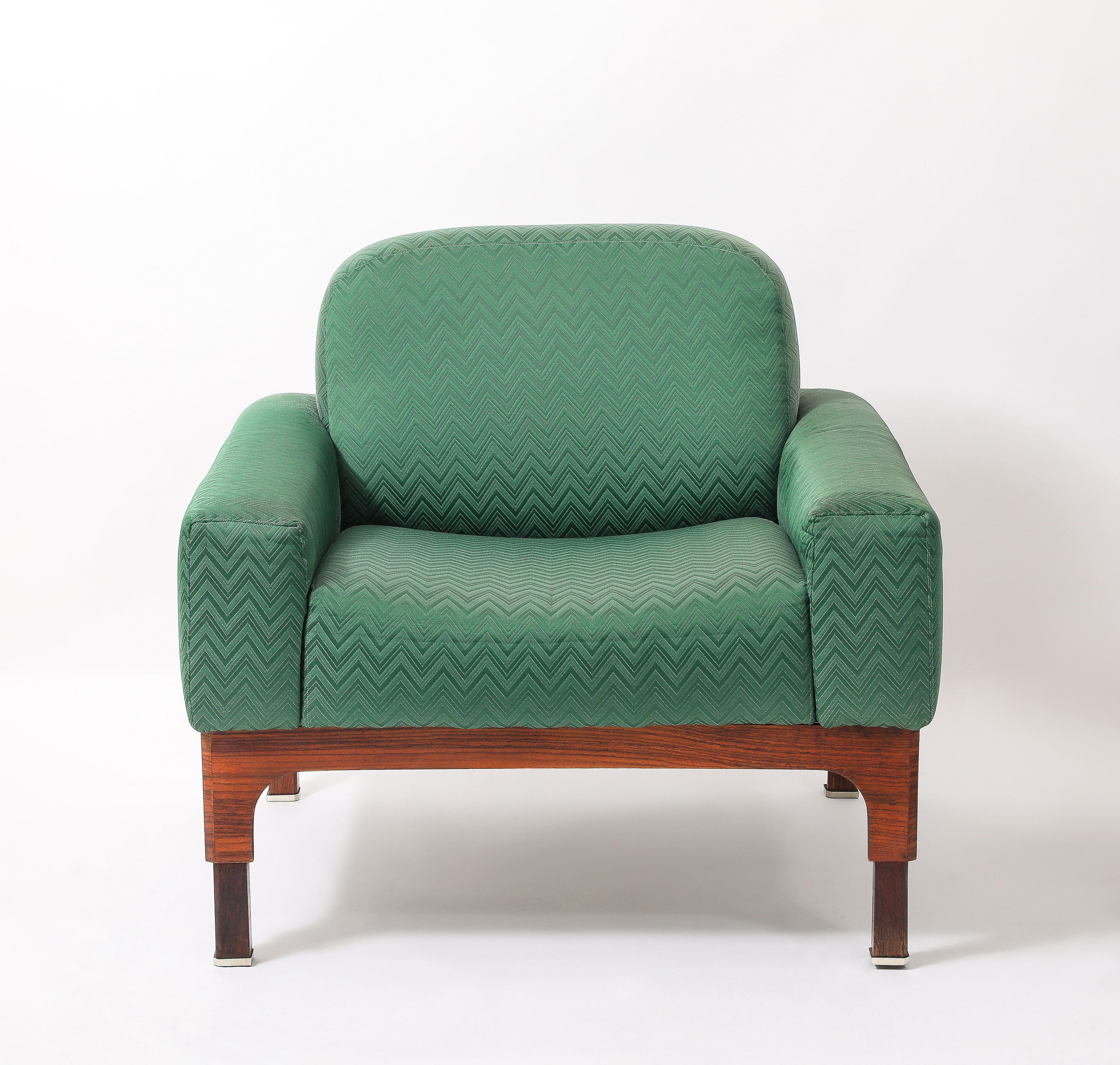 Grüne Piero Ranzani Sessel, Italien 1950er Jahre im Angebot 5