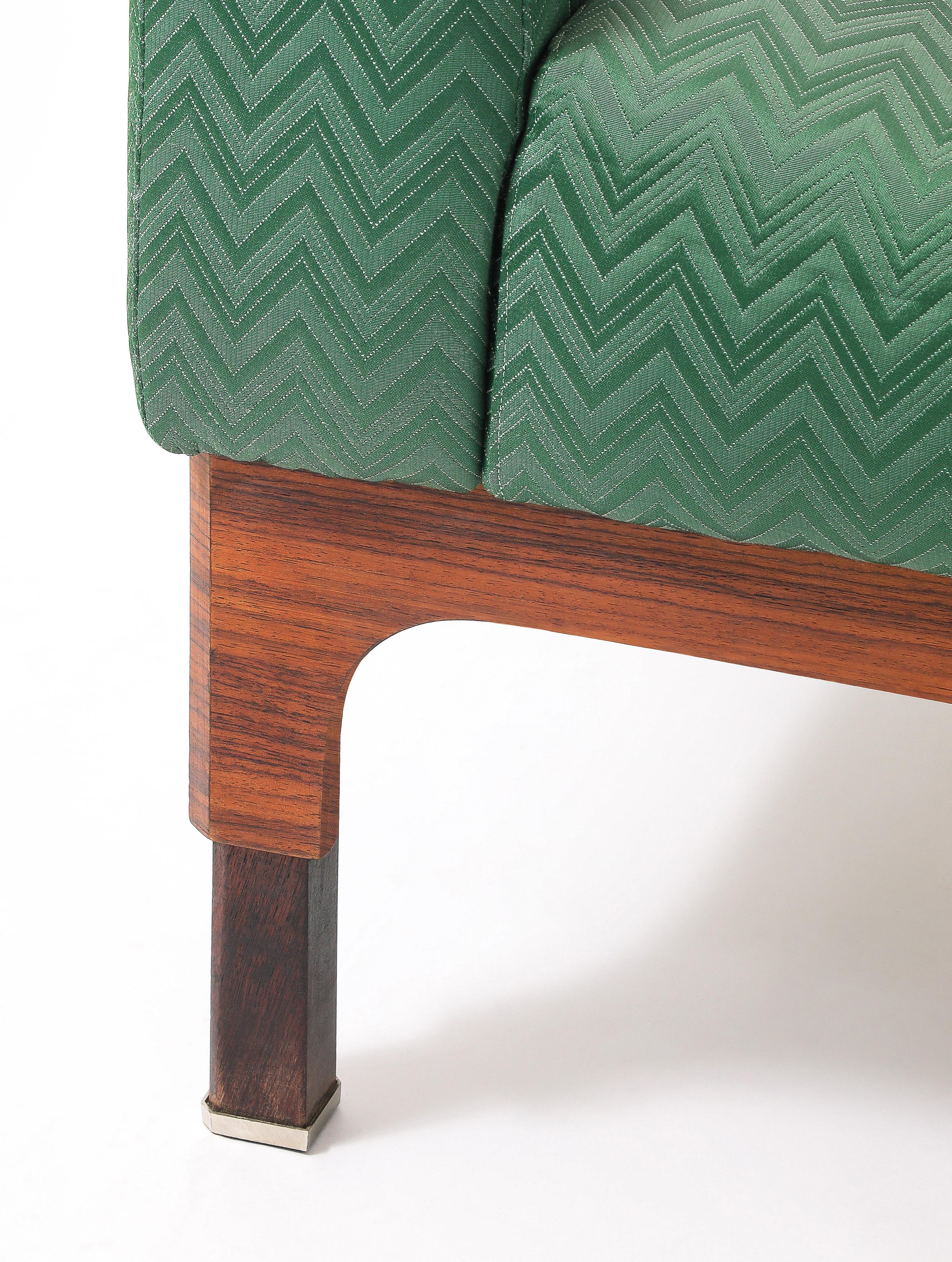 Grüne Piero Ranzani Sessel, Italien 1950er Jahre im Angebot 7