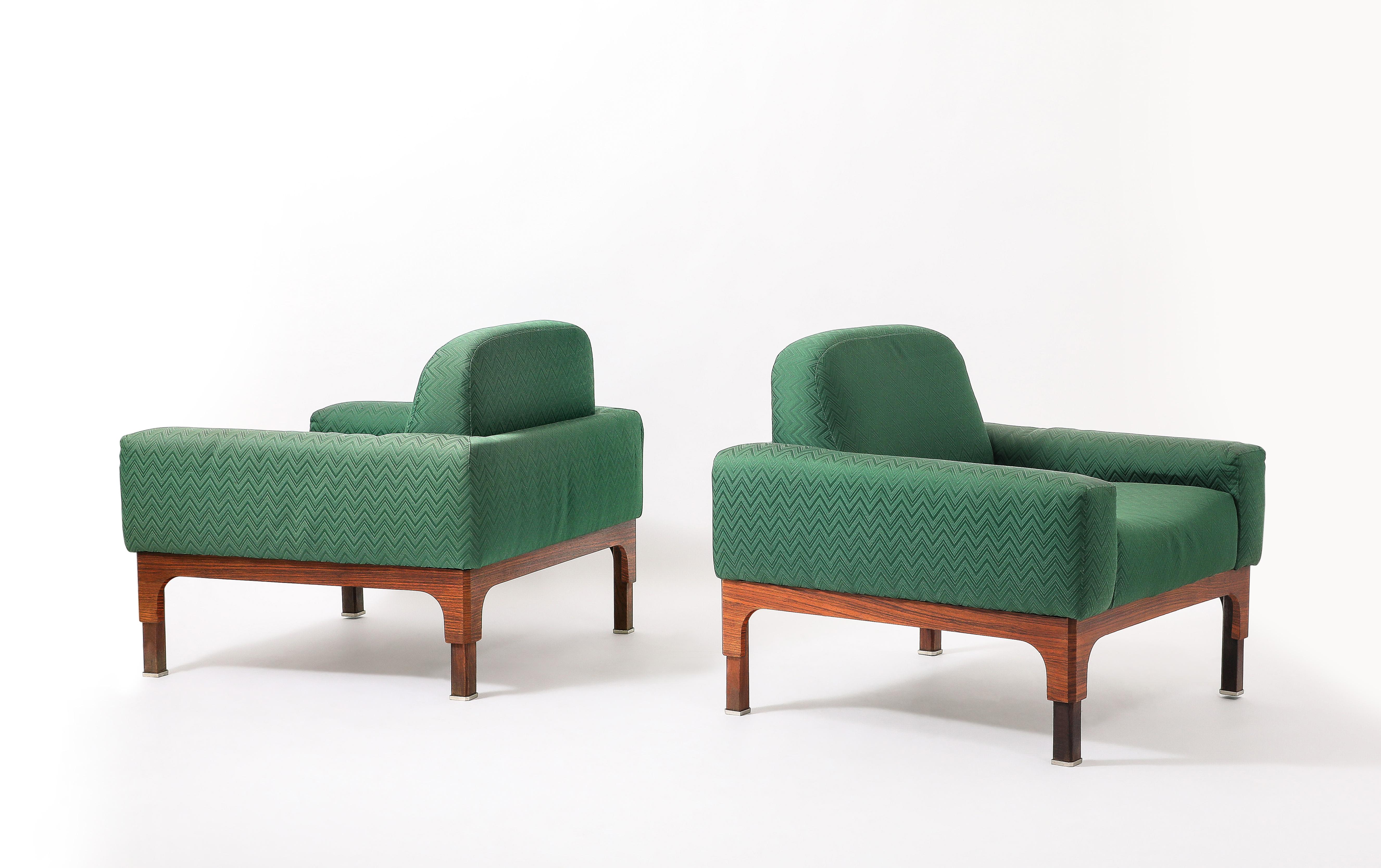 Grüne Piero Ranzani Sessel, Italien 1950er Jahre im Angebot 8