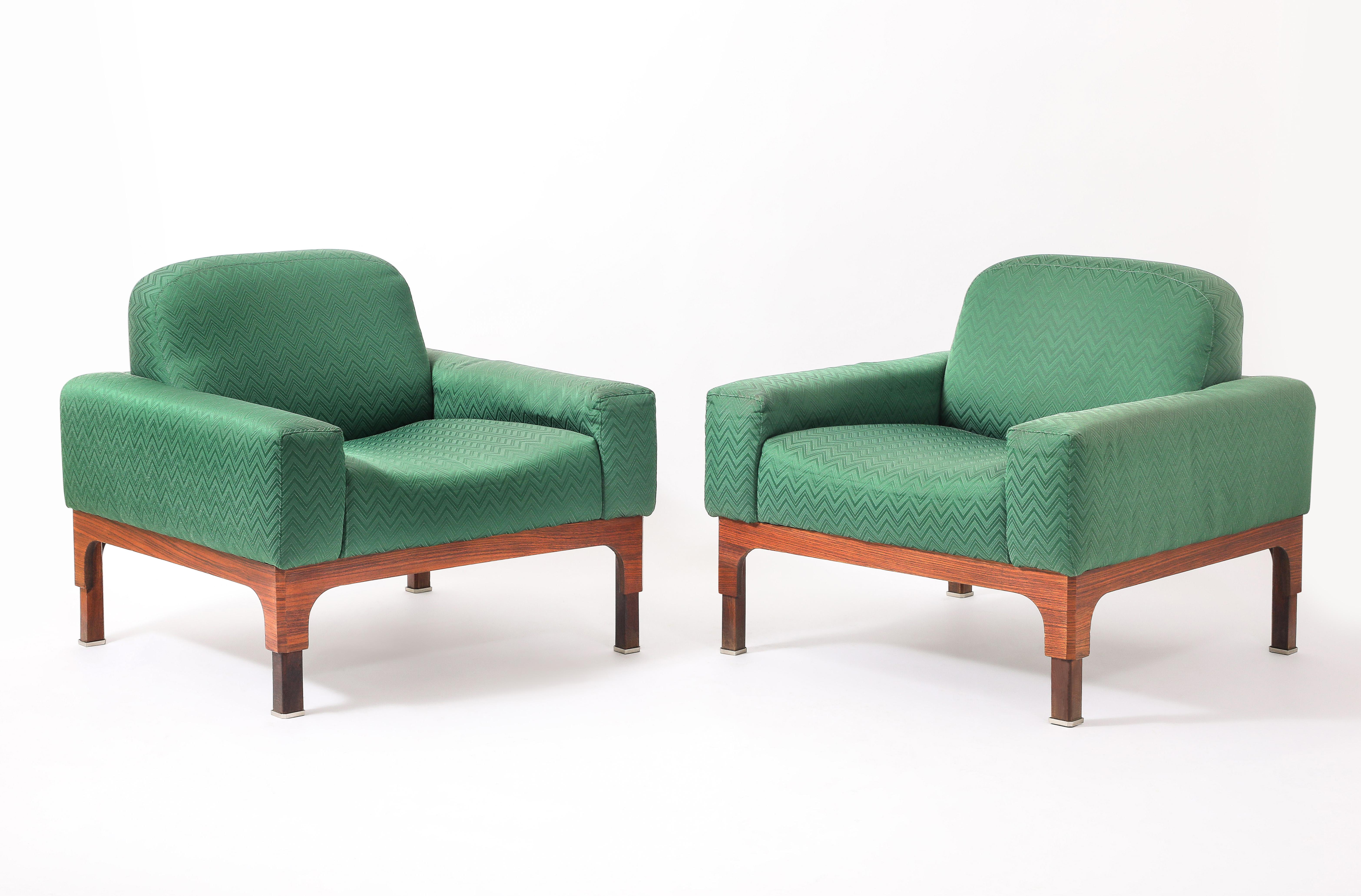 Grüne Piero Ranzani Sessel, Italien 1950er Jahre (Moderne der Mitte des Jahrhunderts) im Angebot