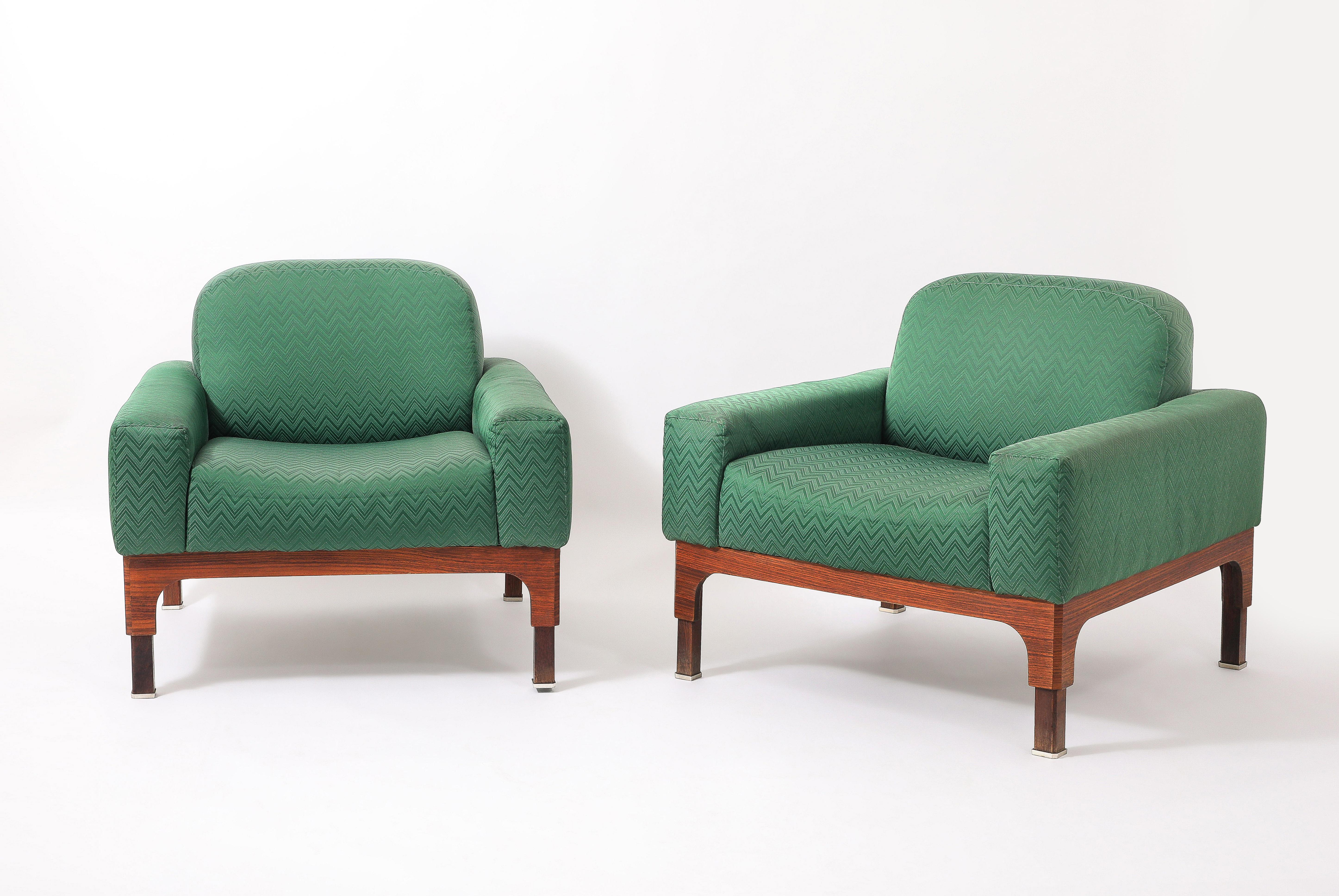 Grüne Piero Ranzani Sessel, Italien 1950er Jahre (Italienisch) im Angebot