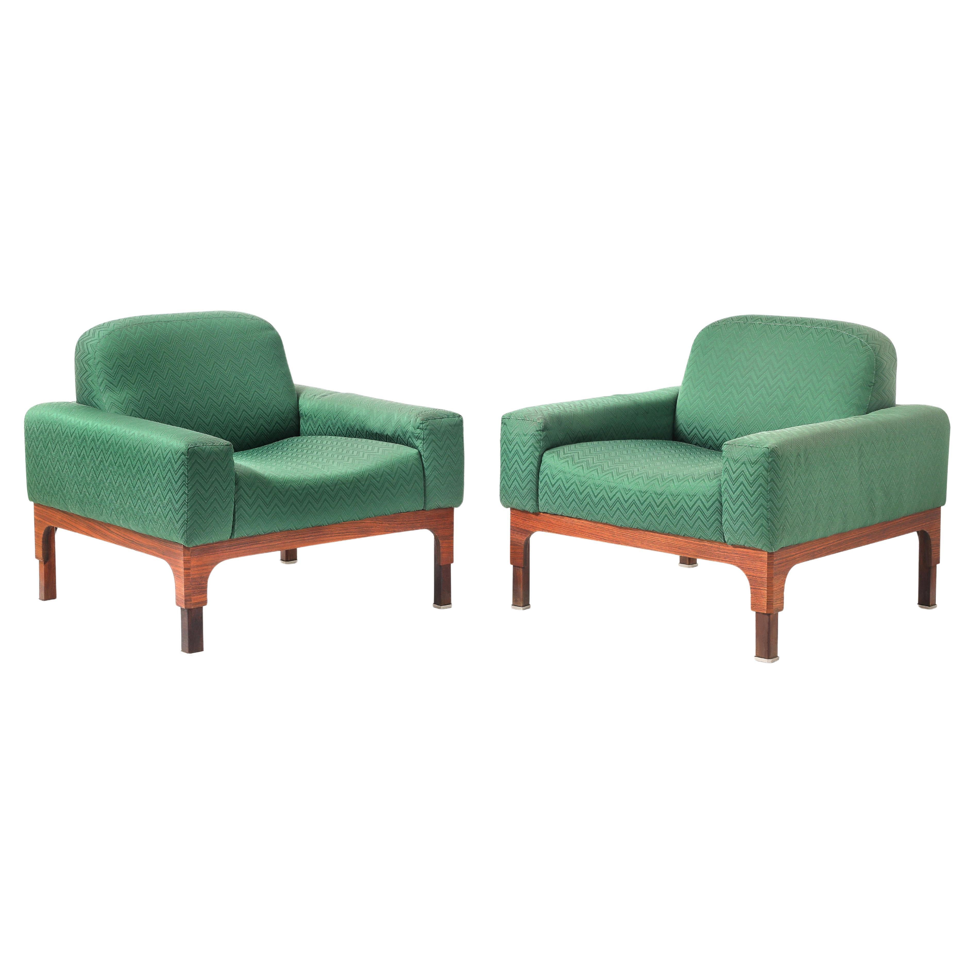 Fauteuils verts Piero Ranzani, Italie, années 1950