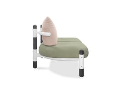 Green PK15 Two-Seat Sofa, Steel Structure & Ebonized Wood Legs by Paulo Kobylka