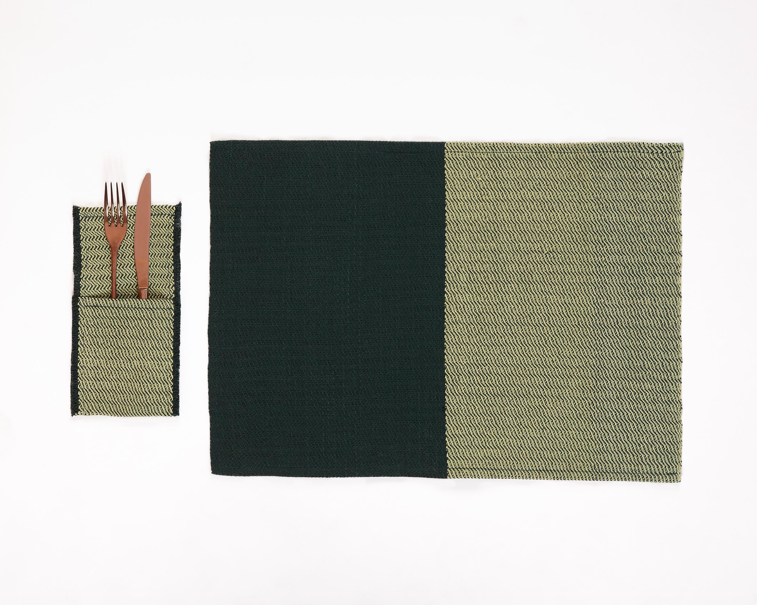 Guatemalan Green Placemat Set For Sale