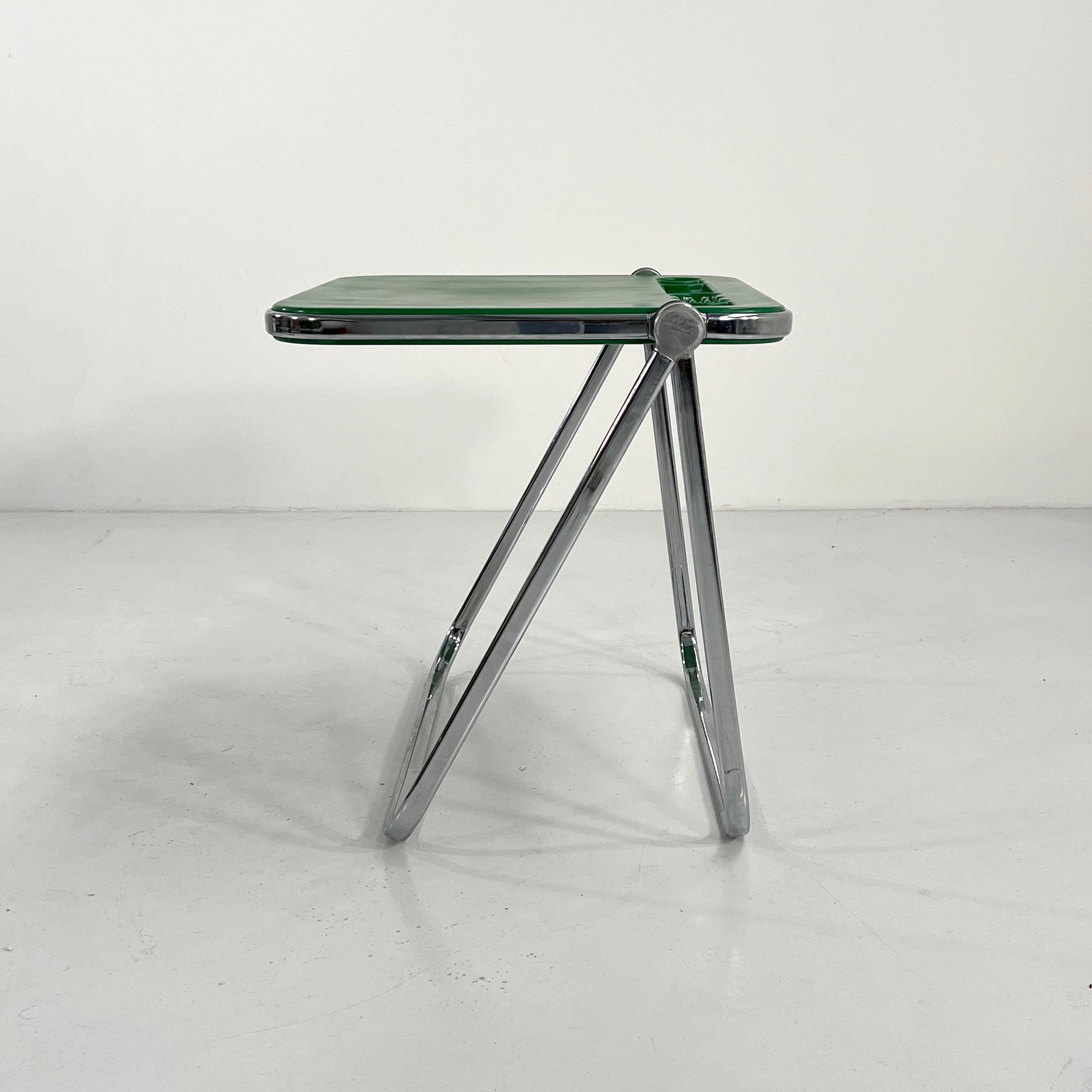 Metal Green Platone Folding Desk by Giancarlo Piretti for Anonima Castelli, 1970s